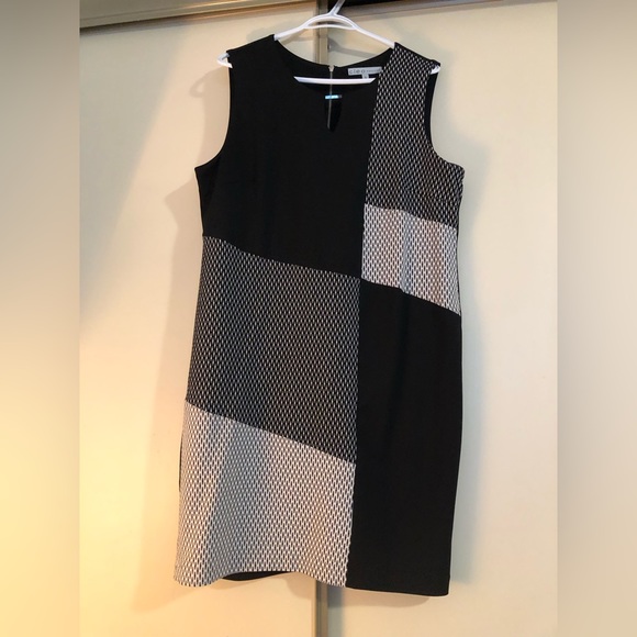 CLEO | Black Jaquard Sheath Dress XL PETITE - Picture 2 of 12